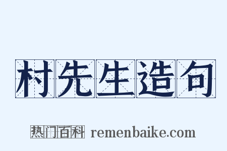 村先生造句是什么意思的图片